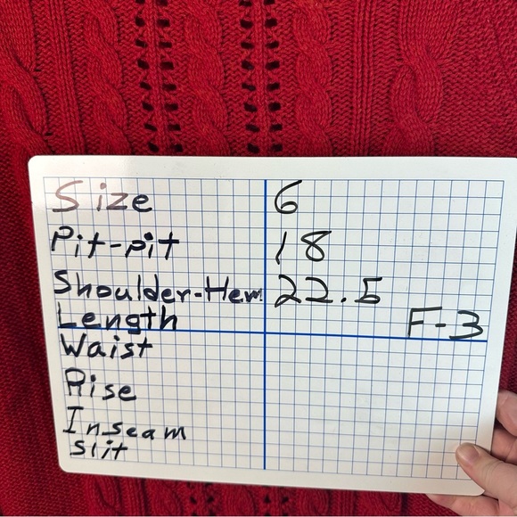 Boden Red cable knit red sweater cozy fisherman‘s academia winter wool nylon - Picture 9 of 9